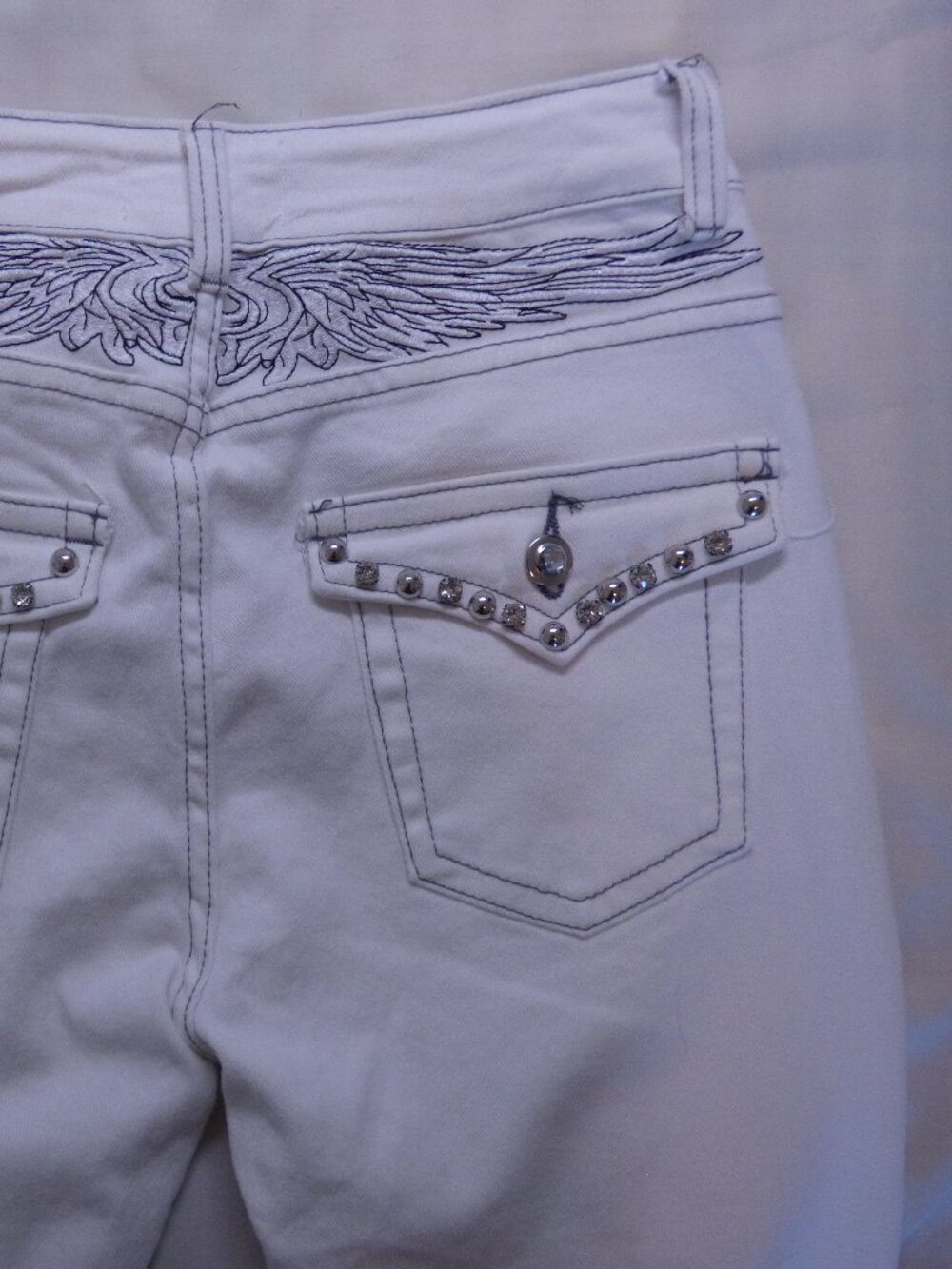 embroidered jeans